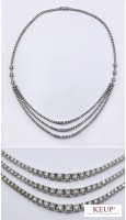 Brillantcollier - Wei&szlig;gold 18 K