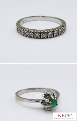 Paar Ringe - Weißgold gest. 585