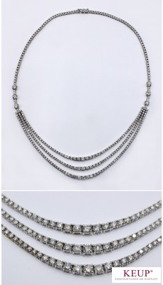 Brillantcollier - Weißgold 18 K