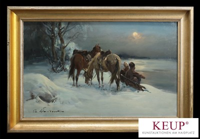 Bild Gemälde - Winterlandschaft